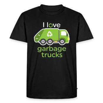 Funny I Love Garbage Trucks Venin - T-shirt Premium bio Homme - noir - Devant - Nico (187cm)