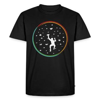 Mur d'escalade graphique cadeau grimpeur d'escalade - T-shirt Premium bio Homme - noir - Devant - Nico (187cm)