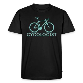 Cycologue Vélo Vélo Vélo Cadeau Cycliste Bikin - T-shirt Premium bio Homme - noir - Devant - Nico (187cm)