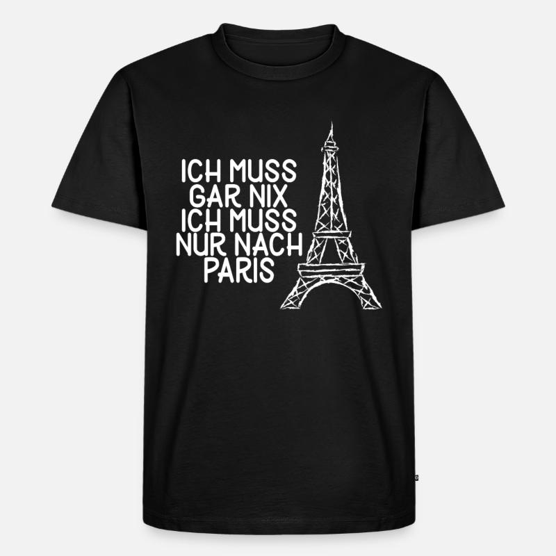 Paris Eiffelturm - Männer Premium Bio T-Shirt - Schwarz