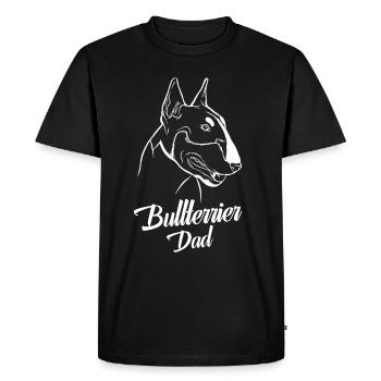 Papa Bull Terrier - T-shirt Premium bio Homme - noir - Devant - Nico (187cm)