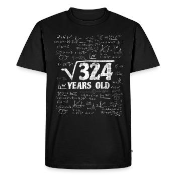 Idée cadeau 18ème anniversaire étudiant en mathématiques - T-shirt Premium bio Homme - noir - Devant - Nico (187cm)