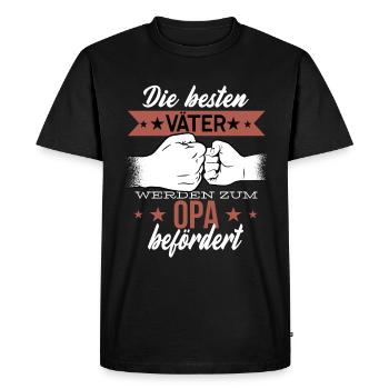 Werdender Opa - Männer Premium Bio T-Shirt - Schwarz - Vorne - Nico (187cm)