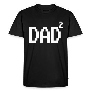 Twins Dad Father of Twins Funny Gift Papa - Men's Premium Organic T-Shirt - black - Front - Nico (187cm)