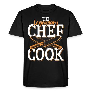chef cook cooking saying - Men's Premium Organic T-Shirt - black - Front - Nico (187cm)