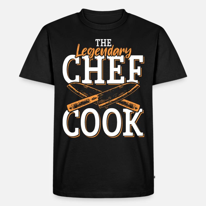 chefkoch koch kochen spruch - Männer Premium Bio T-Shirt - Schwarz