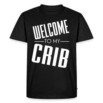Welcome to my Crib - Men's Premium Organic T-Shirt - black - Front - Nico (187cm)