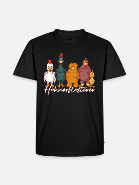 Hühnerflüsterer - Männer Premium Bio T-Shirt - Schwarz