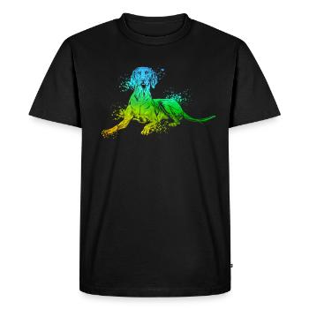 Magyar Vizsla coloré - T-shirt Premium bio Homme - noir - Devant - Nico (187cm)