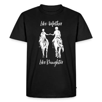 Riding a horse - mom and daughter - Men's Premium Organic T-Shirt - black - Front - Nico (187cm)