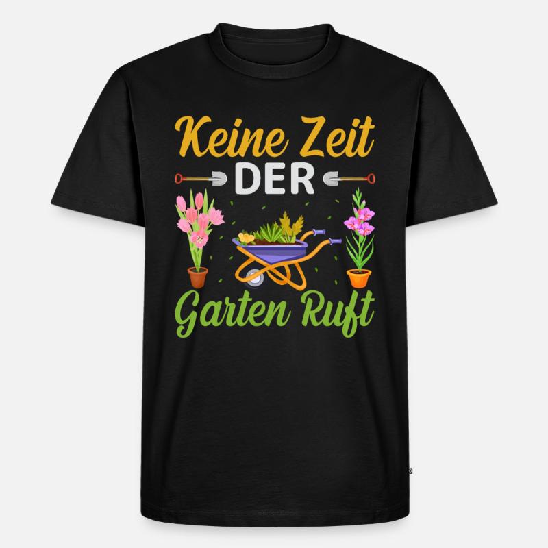 Garten Gartenarbeit Hobbygärtner - Männer Premium Bio T-Shirt - Schwarz
