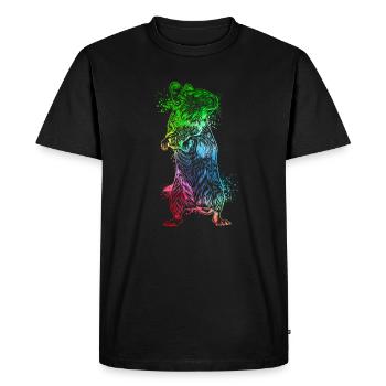 Degu coloré - T-shirt Premium bio Homme - noir - Devant - Nico (187cm)