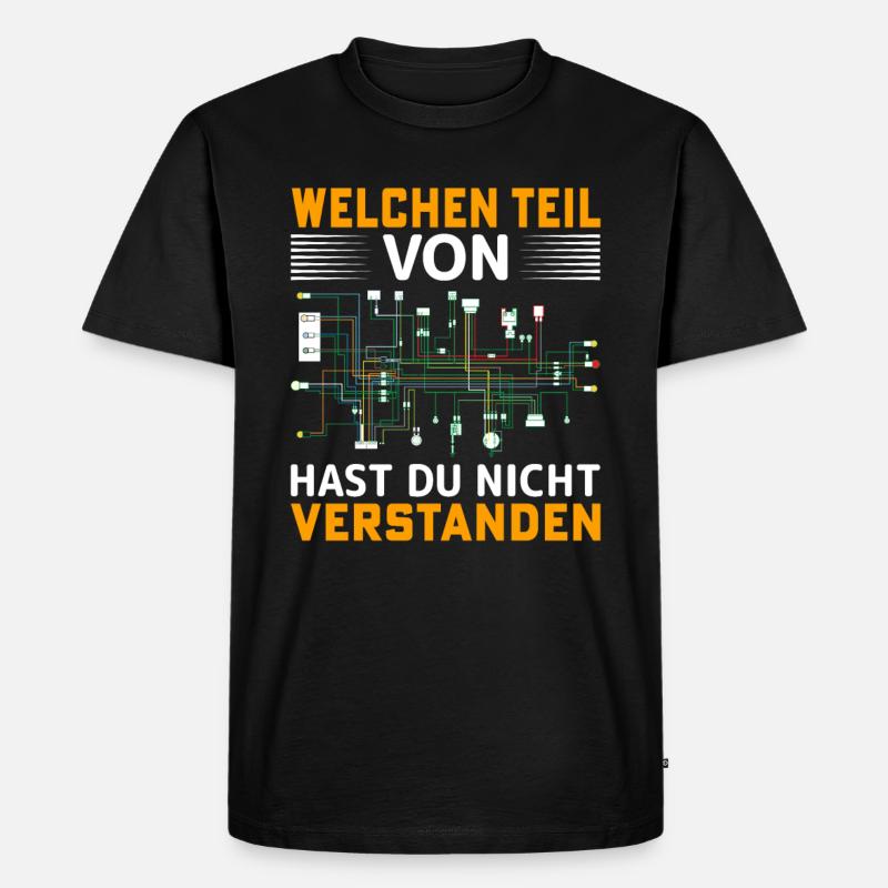 Schaltplan Elektriker Geschenk - Männer Premium Bio T-Shirt - Schwarz