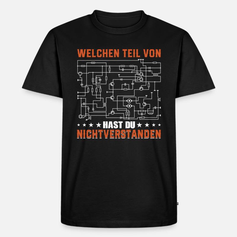 Elektroniker Elektriker Schaltplan - Männer Premium Bio T-Shirt - Schwarz