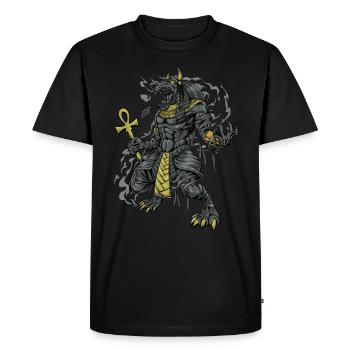 Dieu égyptien Anubis - T-shirt Premium bio Homme - noir - Devant - Nico (187cm)