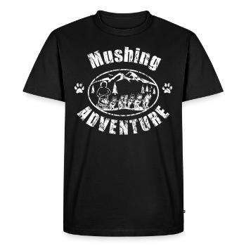 Husky Mushing - T-shirt Premium bio Homme - noir - Devant - Nico (187cm)