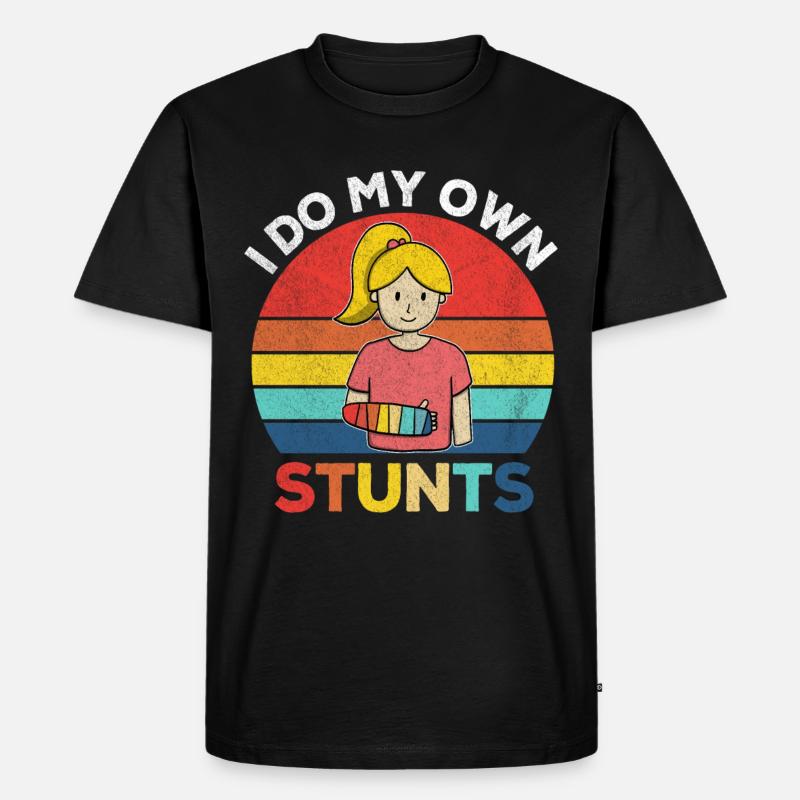 Gute Besserung Gebrochener Arm Mädchen - Männer Premium Bio T-Shirt - Schwarz