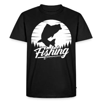 Pêcheurs | Pêcheurs | Motif de pêche - T-shirt Premium bio Homme - noir - Devant - Nico (187cm)