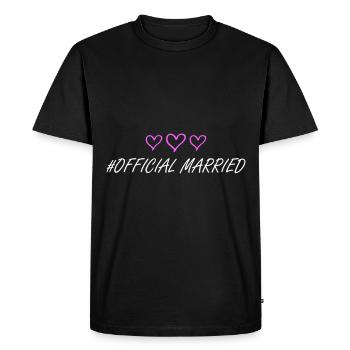 Coeur de mariage marié - T-shirt Premium bio Homme - noir - Devant - Nico (187cm)