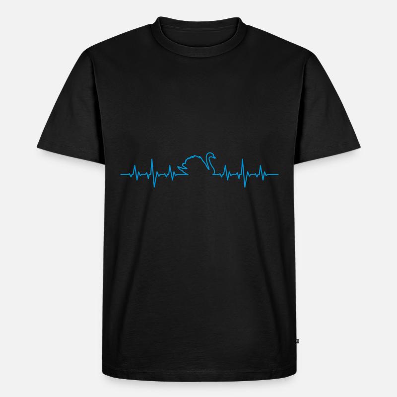 Schwan - Männer Premium Bio T-Shirt - Schwarz