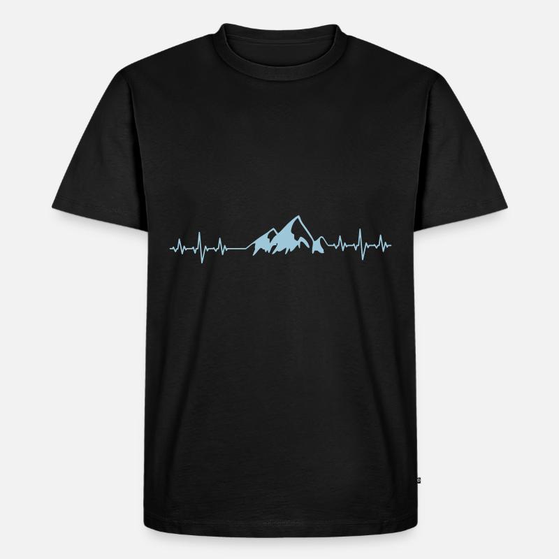 berge - Männer Premium Bio T-Shirt - Schwarz