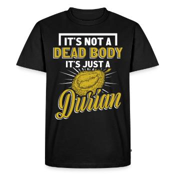 durian - Men's Premium Organic T-Shirt - black - Front - Nico (187cm)