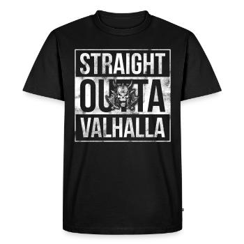 Tout droit Valhalla Walhalla Vikings Viking - T-shirt Premium bio Homme - noir - Devant - Nico (187cm)