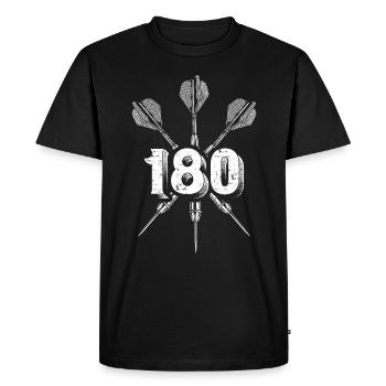 180 Fléchettes Fléchettes Fléchettes Steeldarts Gift - T-shirt Premium bio Homme - noir - Devant - Nico (187cm)