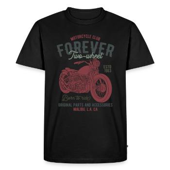 Cadeau de motard moto motard - T-shirt Premium bio Homme - noir - Devant - Nico (187cm)
