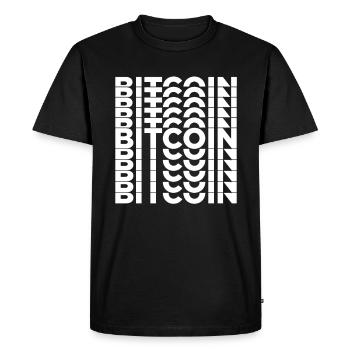 BITCOIN - T-shirt Premium bio Homme - noir - Devant - Nico (187cm)
