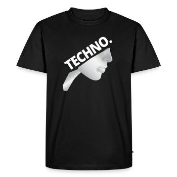 Techno Nonne - Dark Techno, Dark Minimal Techno, H - T-shirt Premium bio Homme - noir - Devant - Nico (187cm)