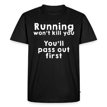 Marathon Ultrarunning Sprint competition - Men's Premium Organic T-Shirt - black - Front - Nico (187cm)