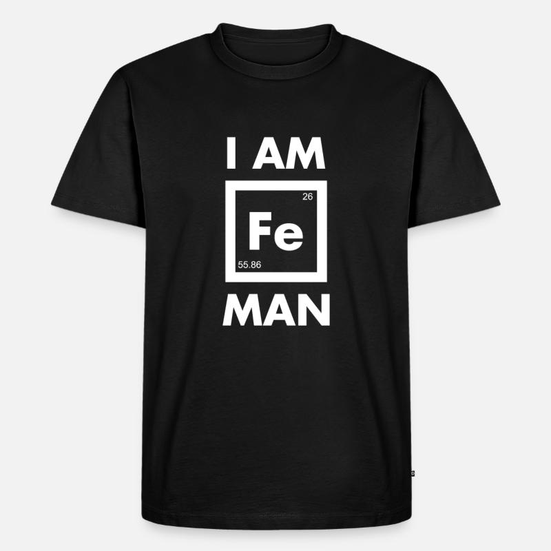 I am FE man - Männer Premium Bio T-Shirt - Schwarz