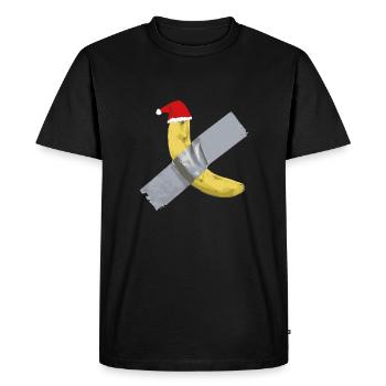 Banana Tape Christmas - Men's Premium Organic T-Shirt - black - Front - Nico (187cm)