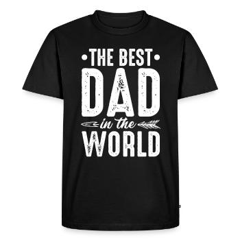 Le meilleur père du monde à la fête des pères - T-shirt Premium bio Homme - noir - Devant - Nico (187cm)