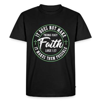 Parole de la Bible - T-shirt Premium bio Homme - noir - Devant - Nico (187cm)