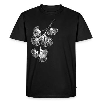 Arbre de mammouth Ginkgo biloba - T-shirt Premium bio Homme - noir - Devant - Nico (187cm)