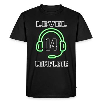 14. Geburtstag 14 Jahre Gamer Geschenk Jugendweihe - Männer Premium Bio T-Shirt - Schwarz - Vorne - Nico (187cm)