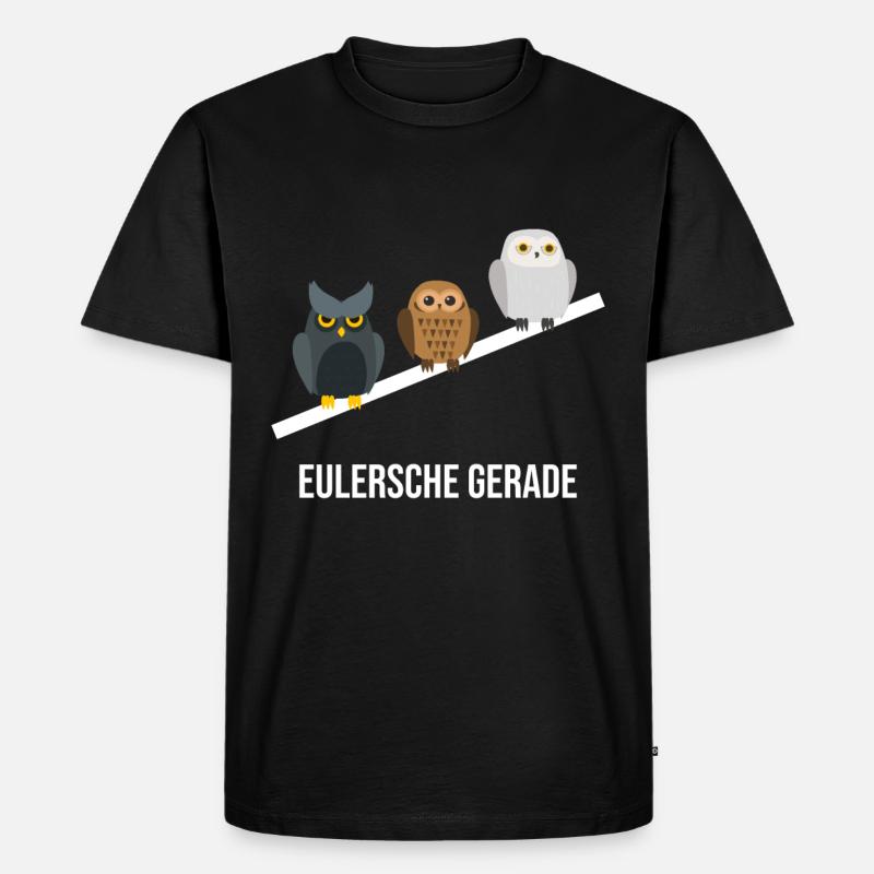 Eulersche Gerade - Männer Premium Bio T-Shirt - Schwarz