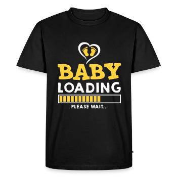 Bébé, chargement, drôle, grossesse - T-shirt Premium bio Homme - noir - Devant - Nico (187cm)