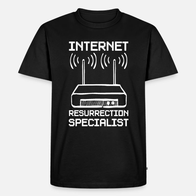 Internet admin computer scientist - Men's Premium Organic T-Shirt - black
