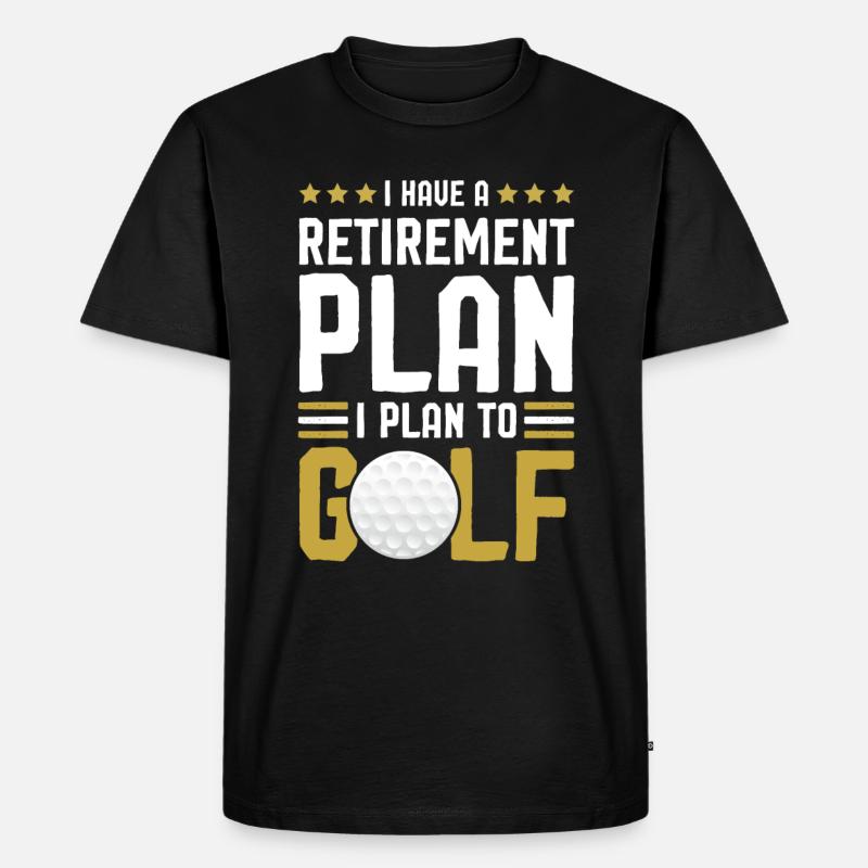 Golf Golfer Spruch - Männer Premium Bio T-Shirt - Schwarz