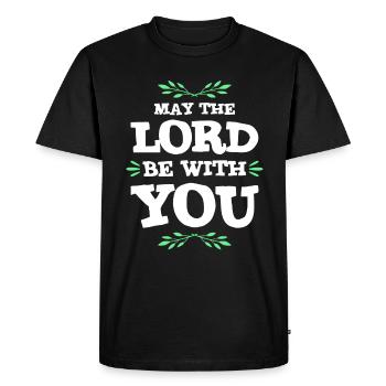 Bible verset foi Jésus - T-shirt Premium bio Homme - noir - Devant - Nico (187cm)