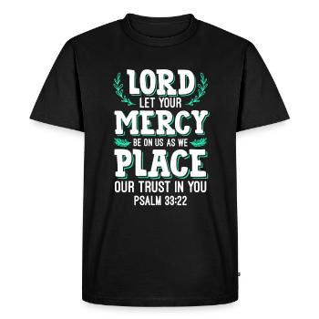 Citation biblique Jésus Bible foi - T-shirt Premium bio Homme - noir - Devant - Nico (187cm)