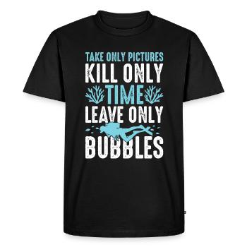 Dive Diver Diving Diving - T-shirt Premium bio Homme - noir - Devant - Nico (187cm)