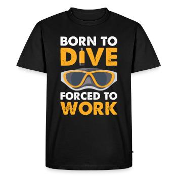 Né pour la plongée sous-marine - T-shirt Premium bio Homme - noir - Devant - Nico (187cm)