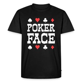 Poker Gambling Face Cards - Men's Premium Organic T-Shirt - black - Front - Nico (187cm)