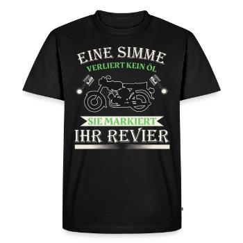 Simson DDR Moped Simson fan s51 ddr design - Männer Premium Bio T-Shirt - Schwarz - Vorne - Nico (187cm)