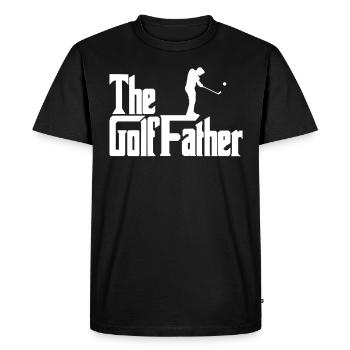 The Golffather- Golf design for golfers - Men's Premium Organic T-Shirt - black - Front - Nico (187cm)