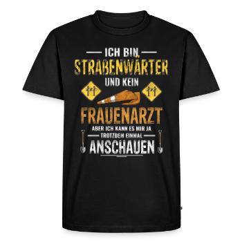 Gardien de route constructeur de routes maître de route - T-shirt Premium bio Homme - noir - Devant - Nico (187cm)